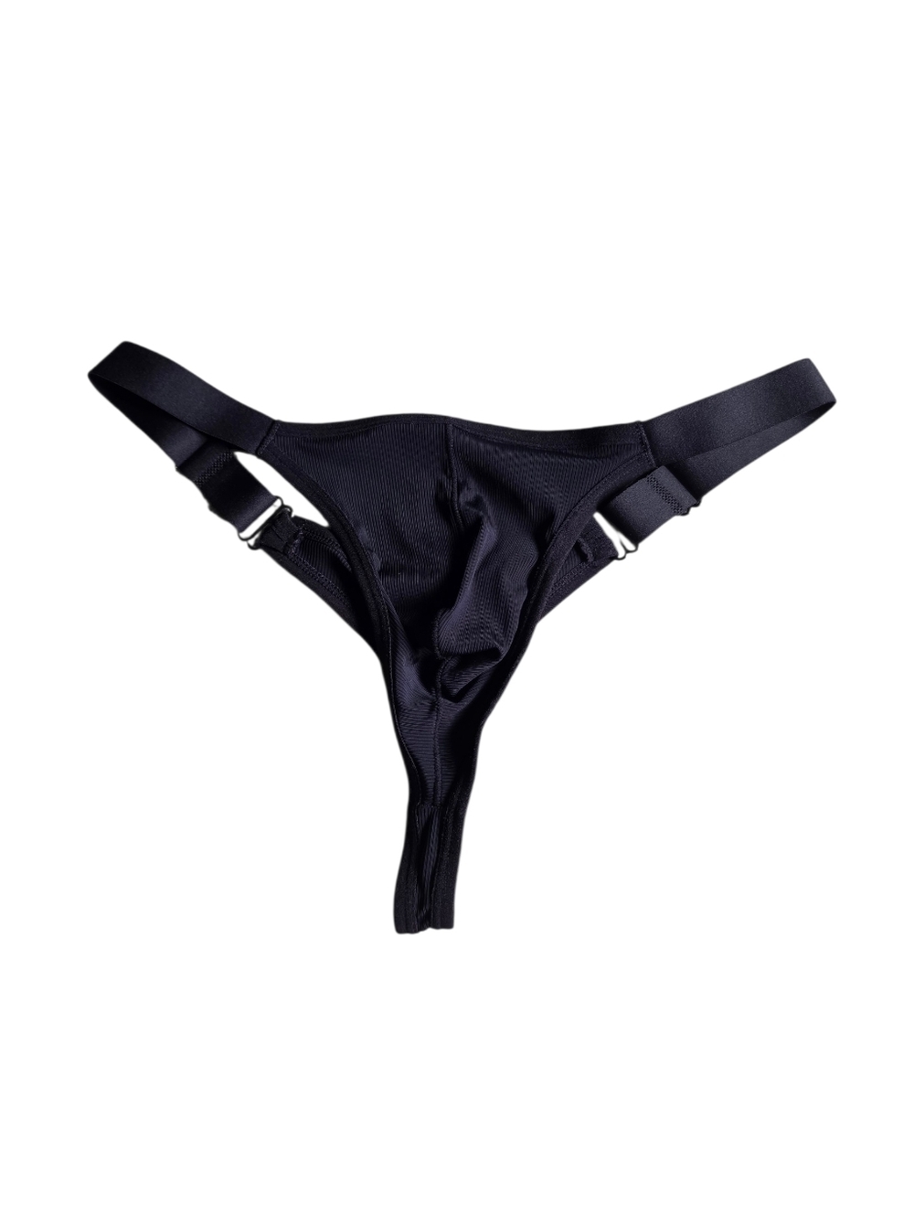New Men's Black Strappy Thong Bikini Bottom Suze L